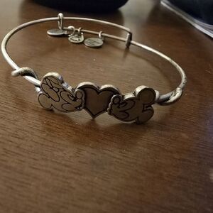 Alex and Ani Silver Mickey and Minnie Bracelet